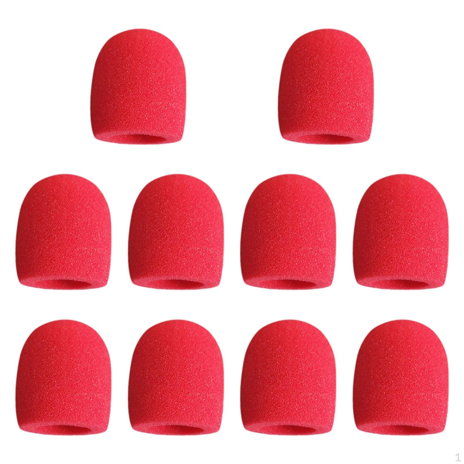 10 шт. чехлов из пеноматериала для микрофонов для портативных ручных микрофонов. Замена. Мероприятия. красный