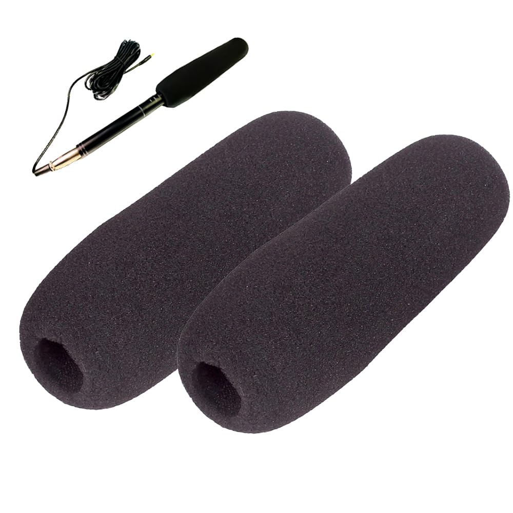 Ветрозащита из губки для микрофонов, микрофонов-пушек и видеосъемки (140 мм, 2 штуки)